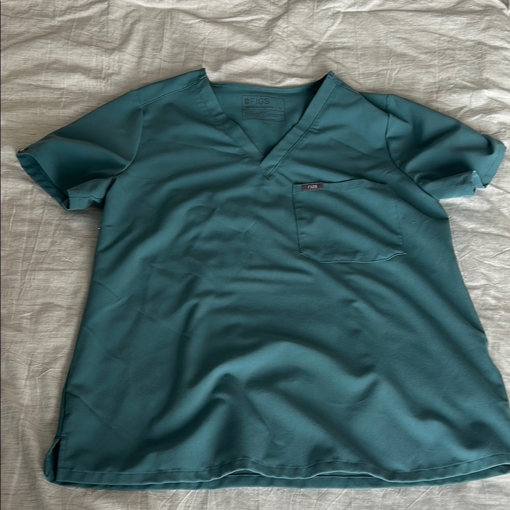 FIGS Women's Caterina Teal Top